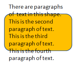 Shape with text - text overflow